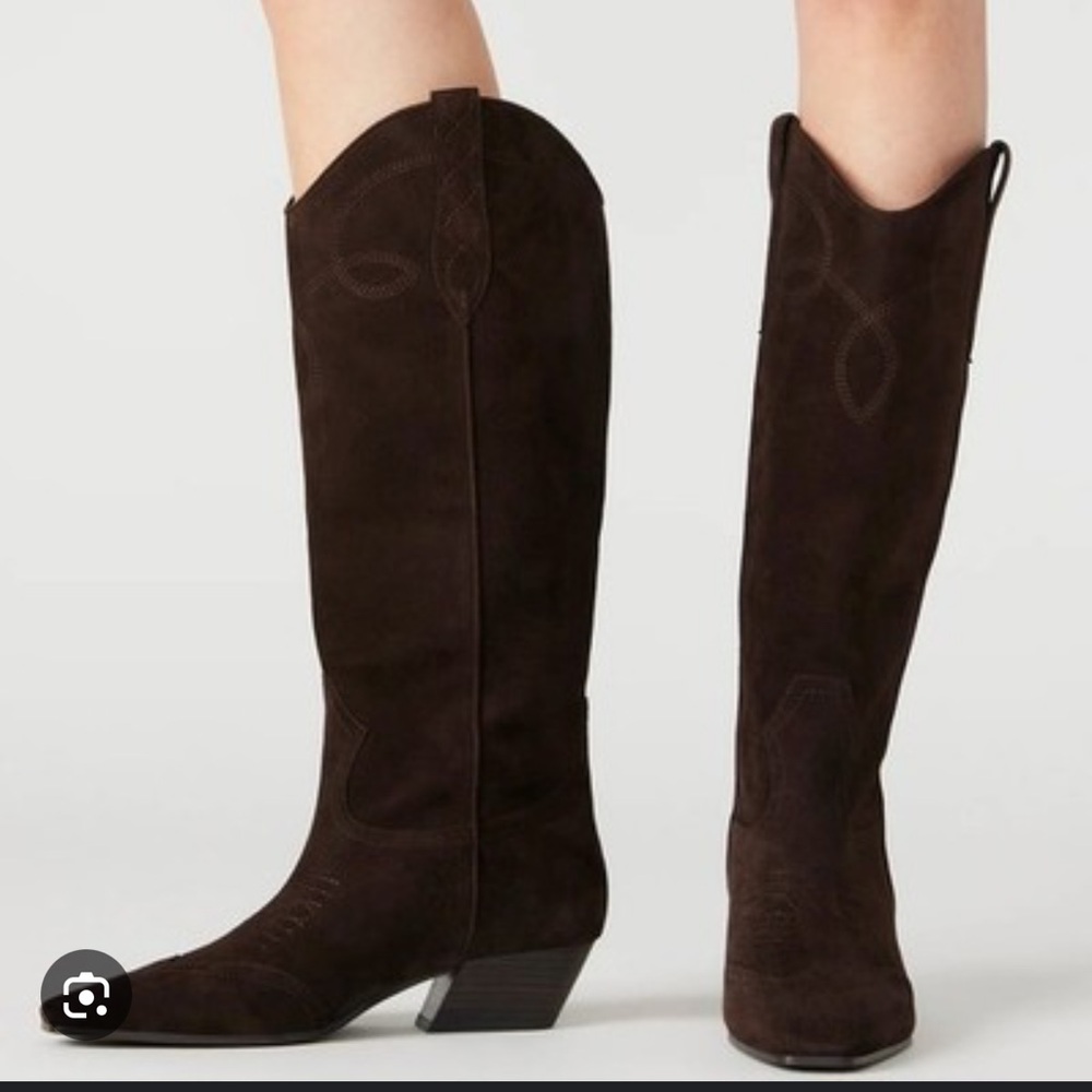 Steve Madden Dollie Brown Suede Heeled Boots